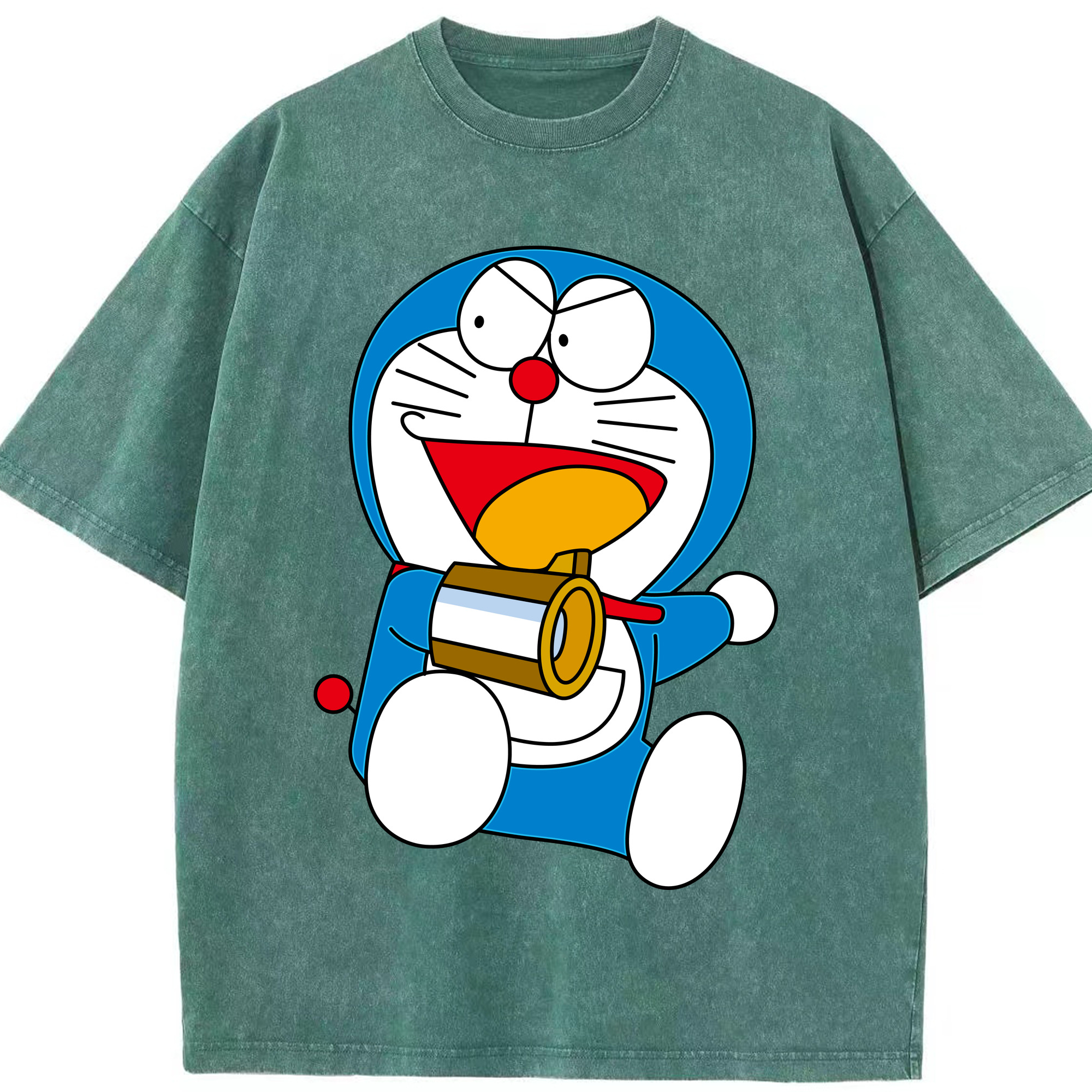 （画像用） ドラえもん Doraemon 綿100% ヴィンテージ風 半袖Tシャツ（フロントプリント）